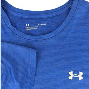 Under Armour Mens XL Blue Space Dye Short Sleeve Loose Fit Performance T-Shirt